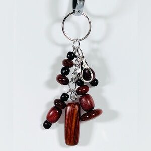 Wood Bead Keychain / Bag Charm
